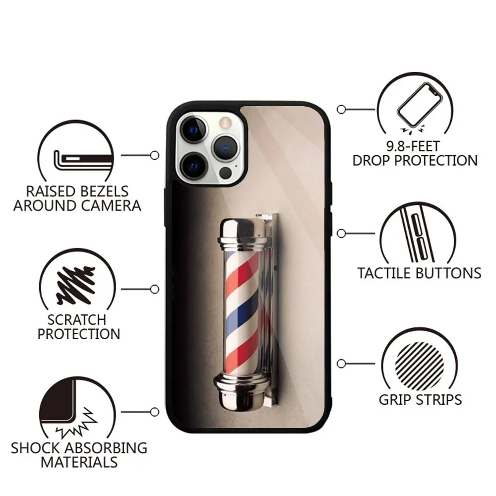 Barber Shop Hair Stylist tools Phone Case For iPhone 15,14,13,12,11,Plus,Pro,Max Mini Magsafe Magnetic Wireless Charging