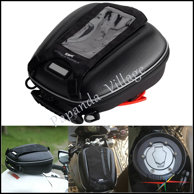 Waterproof Motorcycle Saddlebag Ring Mount Travel Fuel Tank Bag For Suzuki V-Storm DL650 1000 1050 XT 2012-2022 Black Riding bag