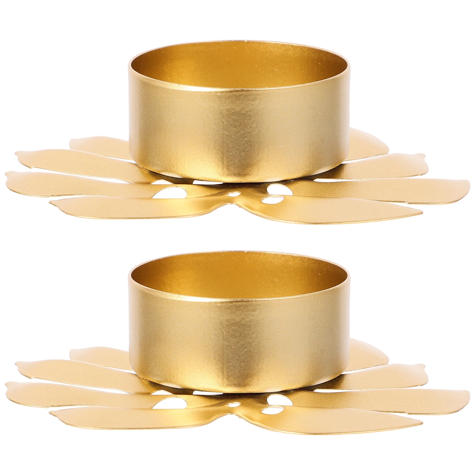

2pcs Metal Holders Leaf-Shaped Turtle Back Design For Desktop Table Centerpiece Iron Candlestick Tea Light Holder Decor