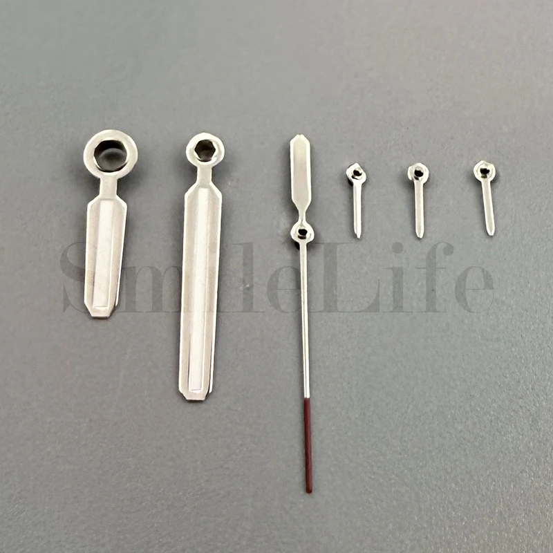 SmileLife VK63 Green Luminous Watch Hand Watch Accessories for VK63 6-hands Movement Gun Silver Gun-red Silver-red