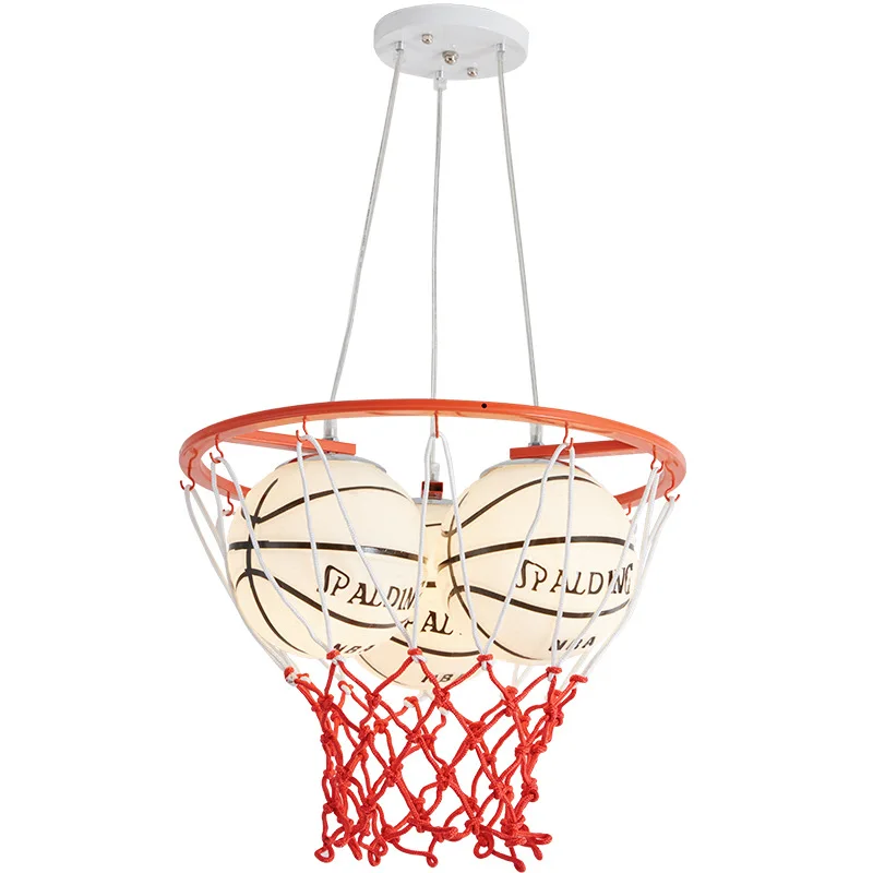 

Creative and Personalized Basketball LED Chandelier Style Children's Bedroom Lamp Kindergarten Cartoon Hanging Lights Wall Mount