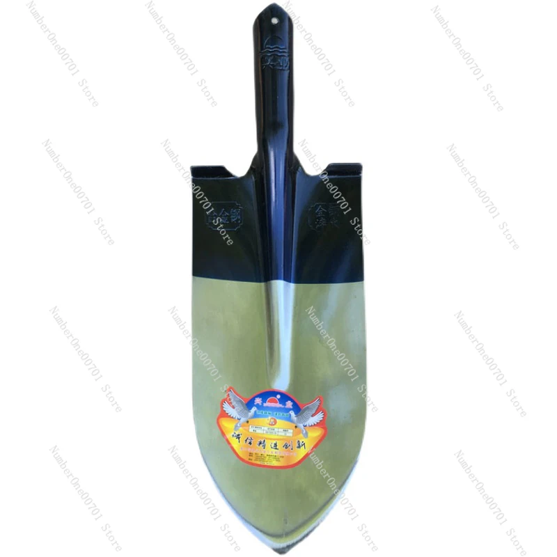 Sharp Manganese Steel Shovel Multipurpose Drain Trenching Spade Narrow Opening Pointed Spade Planting Transplanting Farm Tool