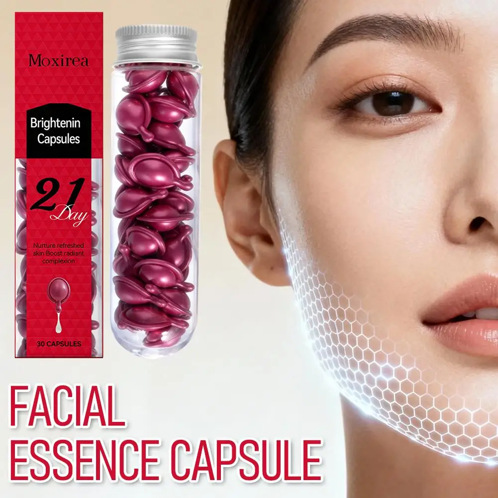 

30 капсул с гиалуроновой кислотой, увлажняющая и осветляющая эссенция для выравнивания тона кожи, капсулы с ниацинамидом для отбеливания, уход за лицом