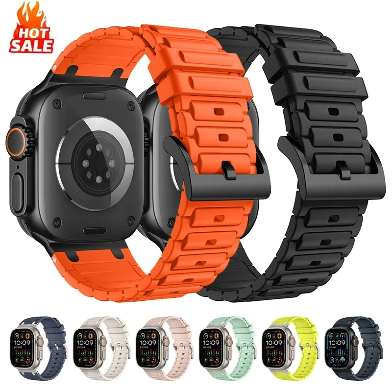 

Модифицированный металлический интеграционный ремешок Pop для Apple Watch Ultra 2 49 мм 10 9 8 7 46 мм 45 мм 42 мм 41 мм Силиконовый браслет IWatch 6 5 4 SE