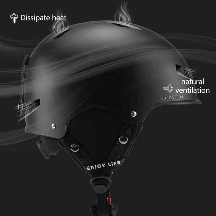 Versión actualizada Etiqueta plateada Deporte de nieve Snowboard Casco de esquí Protección para la cabeza Casco de esquí personalizado