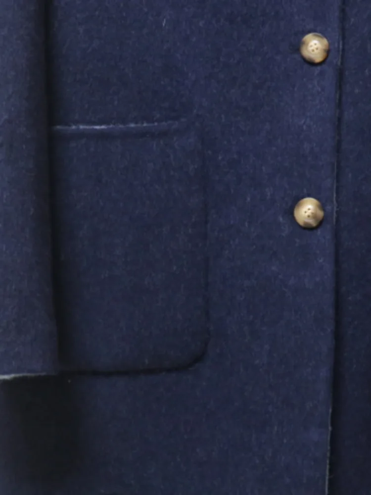 ZMEENNA manteau à capuche en mélange de laine pour femme avec poches avant boutonnées surdimensionné à manches longues vêtements d'extérieur chauds d'hiver ZM3886