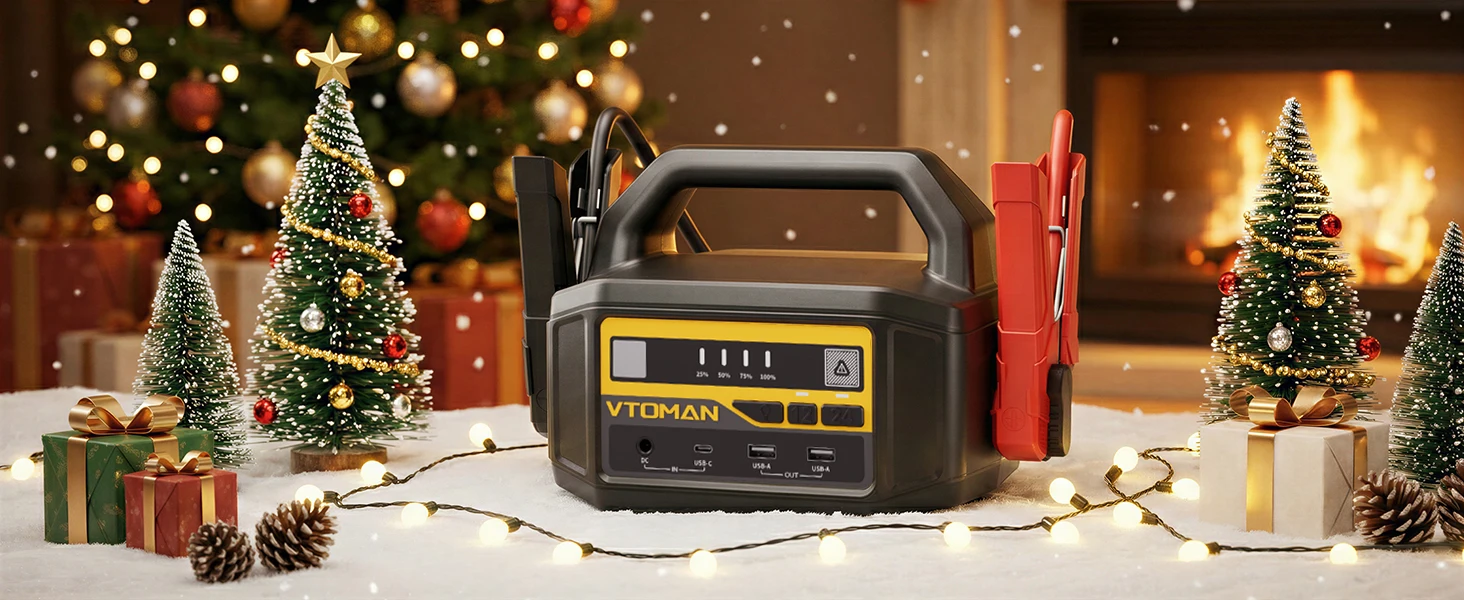 VTOMAN V-Truck 6000A Auto-Starthilfegerät 36400mAh Tragbares Starthilfegerät Power Pack für Alle Benzin- und Diesel-Fahrzeuge, 12V/24V Starthilfegerät – Detail 14