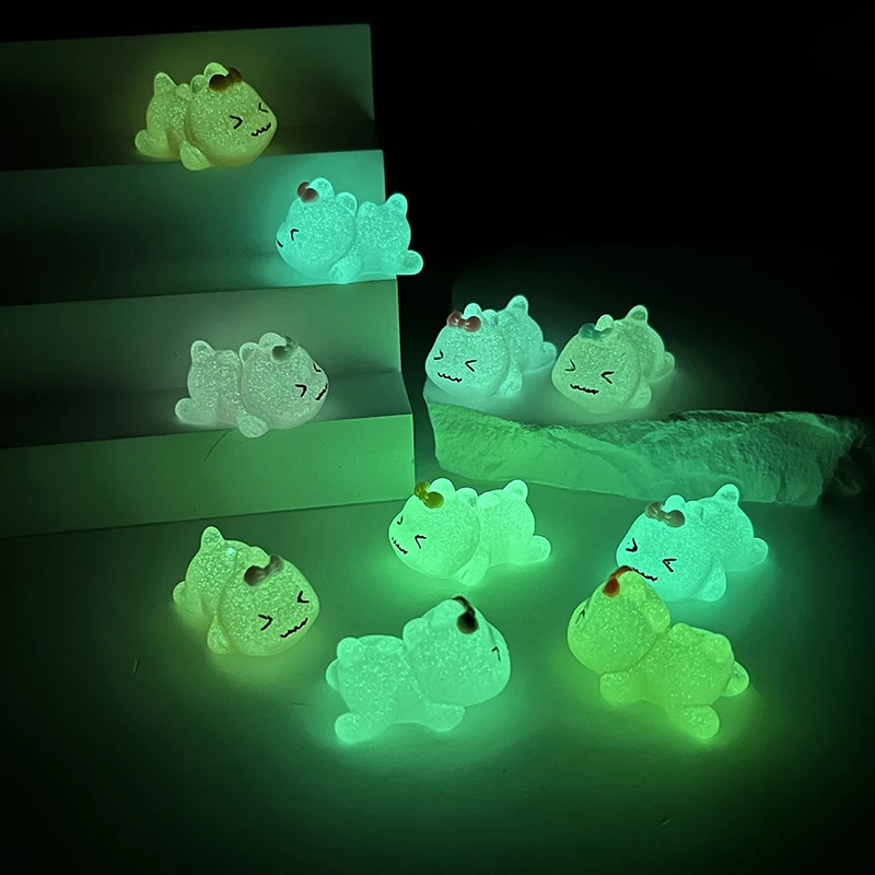 Mini Cute Luminous Little Dinosaur Micro Landscape Ornaments DIY Mimiature Figurines Fairy Garden Decoration