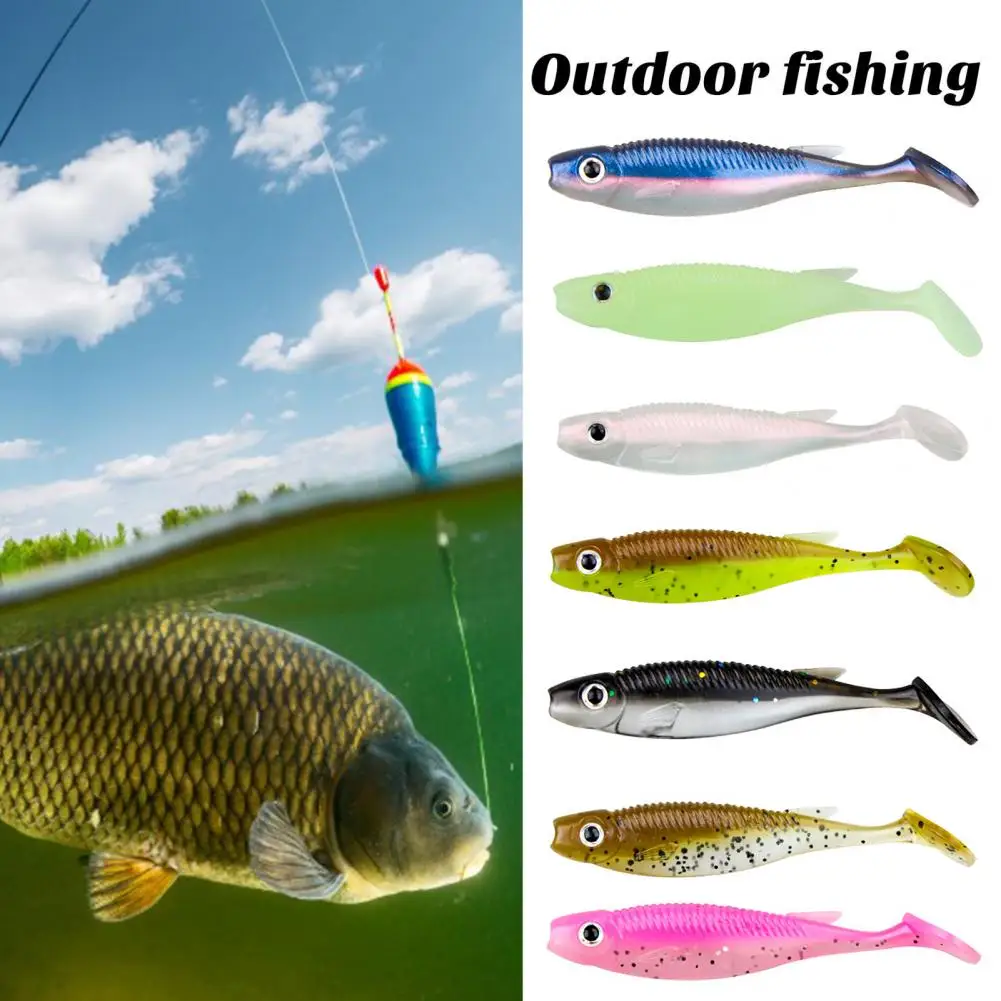 

10Pcs 6.5CM/2.8G Paddle Tail Soft Lure Long Casting Sinking Bionic Artificial Swimbait Trout Bass Fishing Accessories