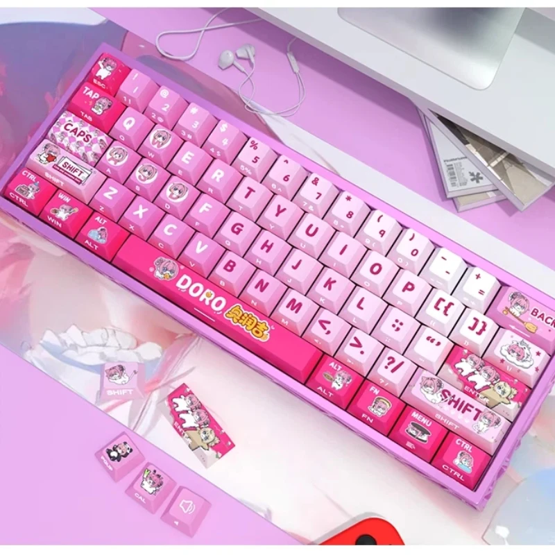 Klawisz mechaniczny do klawiatury z motywem Doro, anime, Cherry PBT, personalizowany, uroczy, akcesorium do klawiatury gamingowej PC, prezent z kreskówki, przedmiot kolekcjonerski — zdjęcie produktu 6
