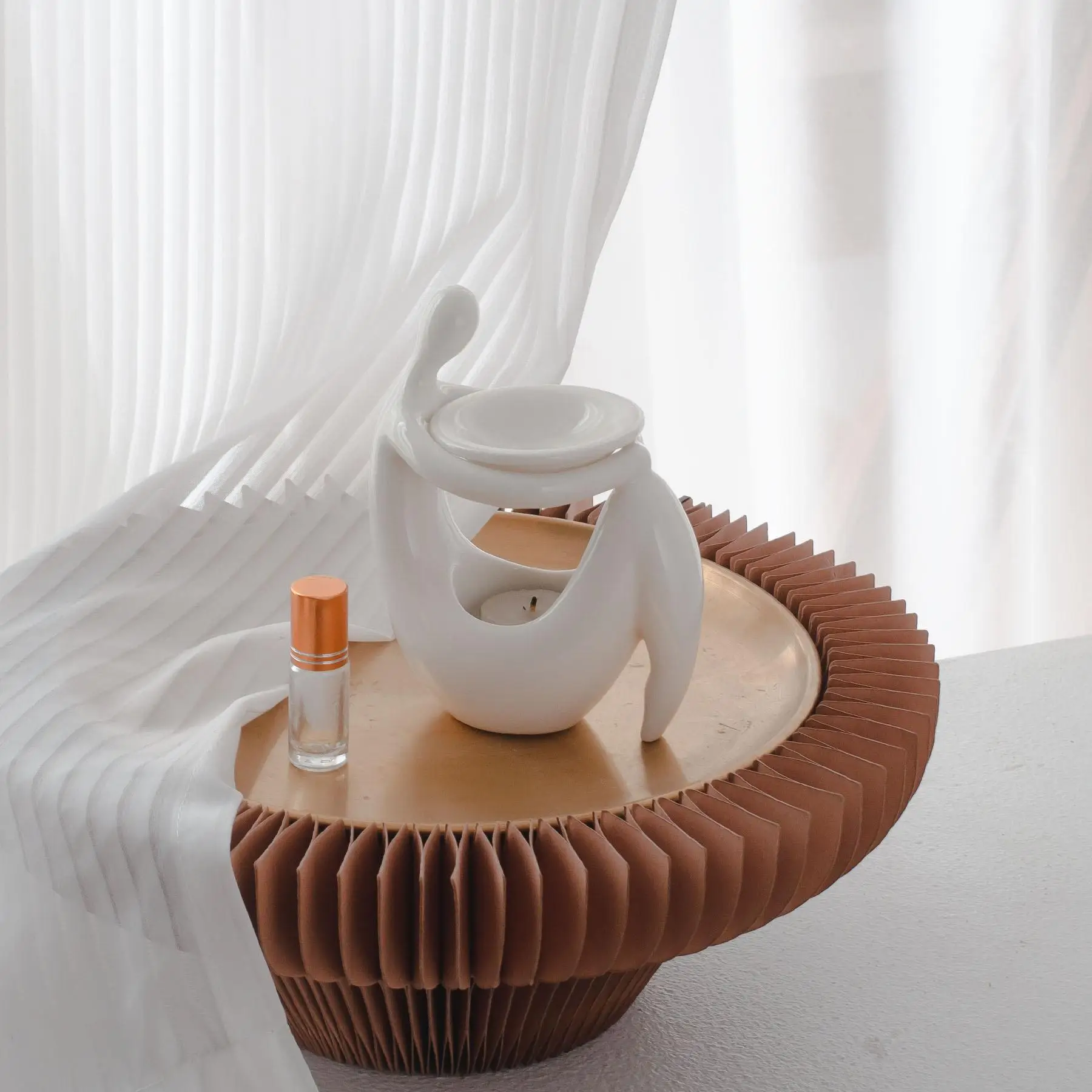 Ceramic Essential Oil Burner Stylish Candle Warmer Lamp Home Indoor Atmosphere Decor Ornament