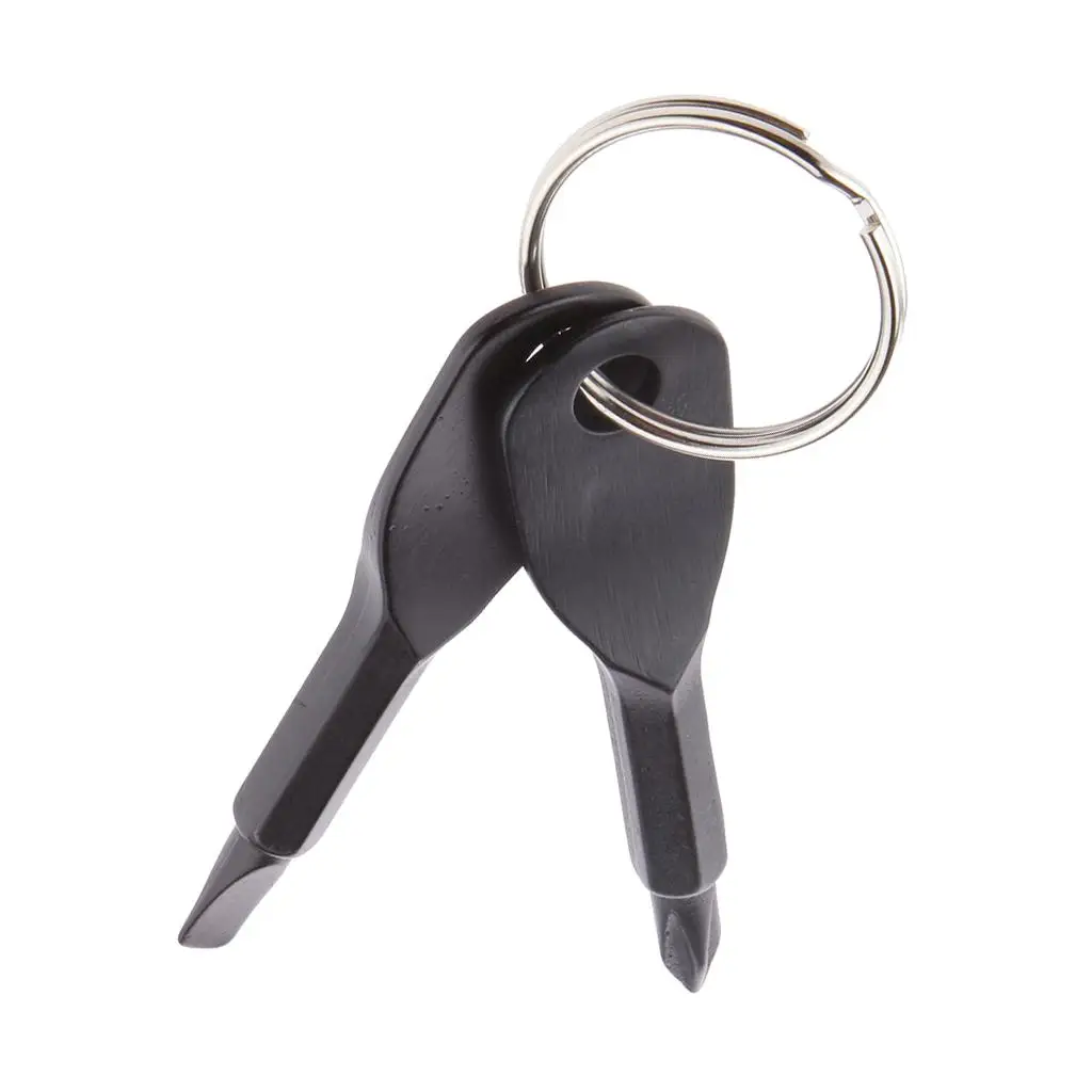 أداة رياضية خارجية مفك براغي سلسلة مفاتيح ملحقات طوارئ منزلية باللون الأسود