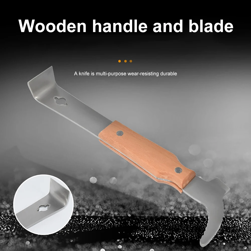 1Pc Wood Handle Honey Scraping Knife Multifunctional Hive Scraper Beekeeper Beekeeping Hive Tool Equipment Apiculture Supplies