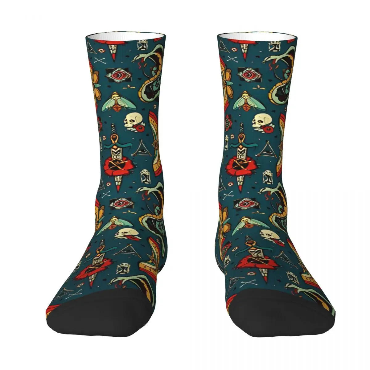 Skull Skeleton Socks Autumn Snake Stockings Kawaii Couple Comfortable Socks Design Outdoor Sports Anti Skid Socks