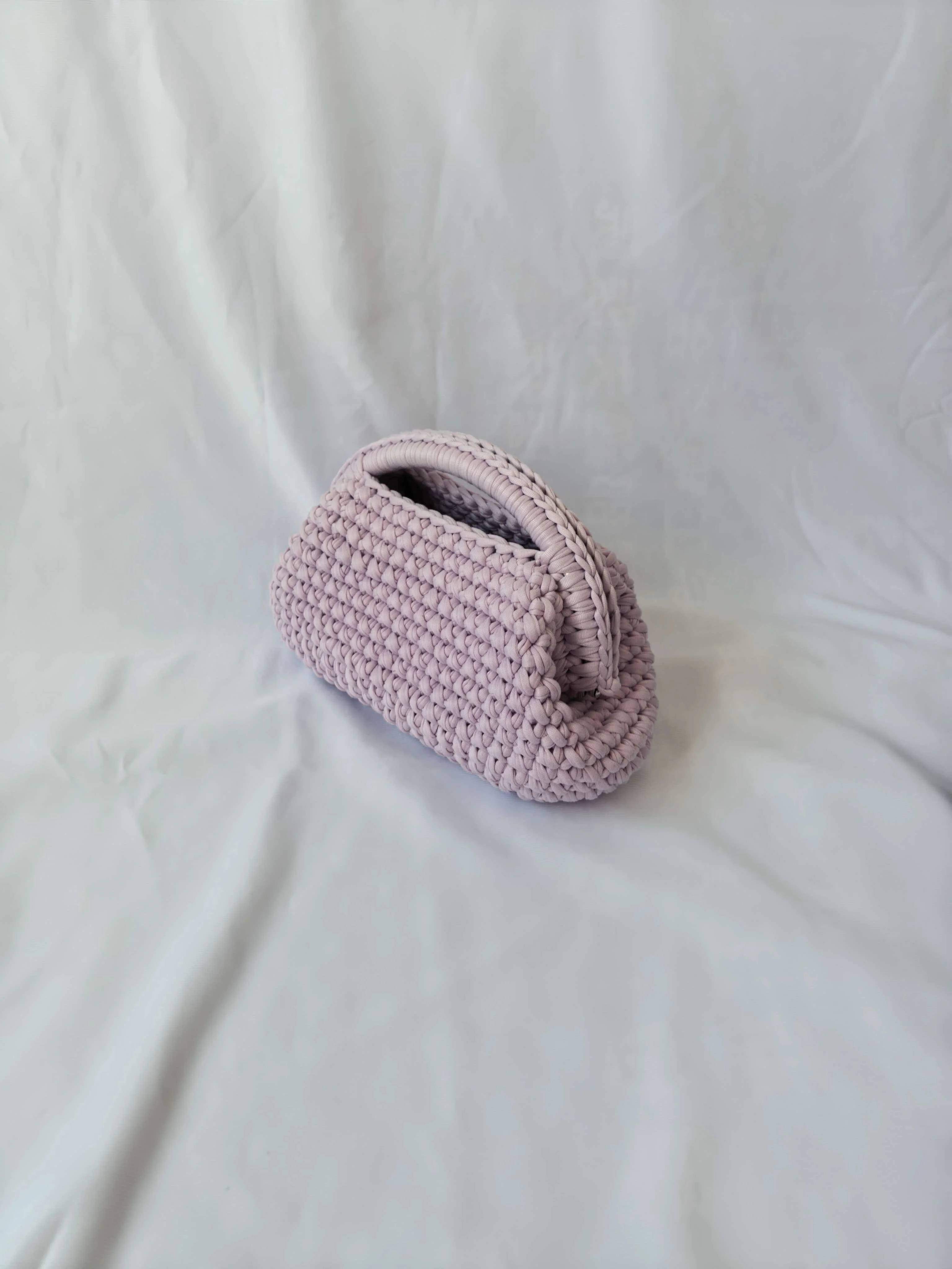 Handgestrickte Modische Clutch-Tasche für Damen, Makronen-Bonbonfarbene Gestreifte Leinen-Webe-Umhängetasche – Detail 11