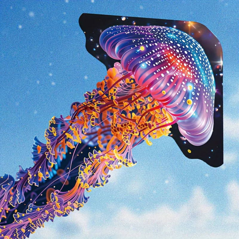 1pc grande polvo pipa choco pipa para crianças iniciantes adultos 3d medusa pipa fácil de voar & montar para atividades ao ar livre