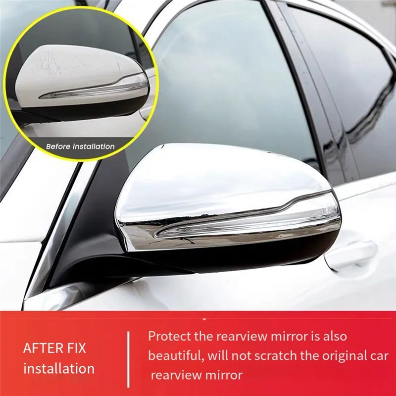 أجزاء غطاء الكسوة لمرآة الرؤية الخلفية RHD لـ C W205 E W213 GLC X253 2016-2023 أغطية مرايا الجناح الجانبية باللون الأسود