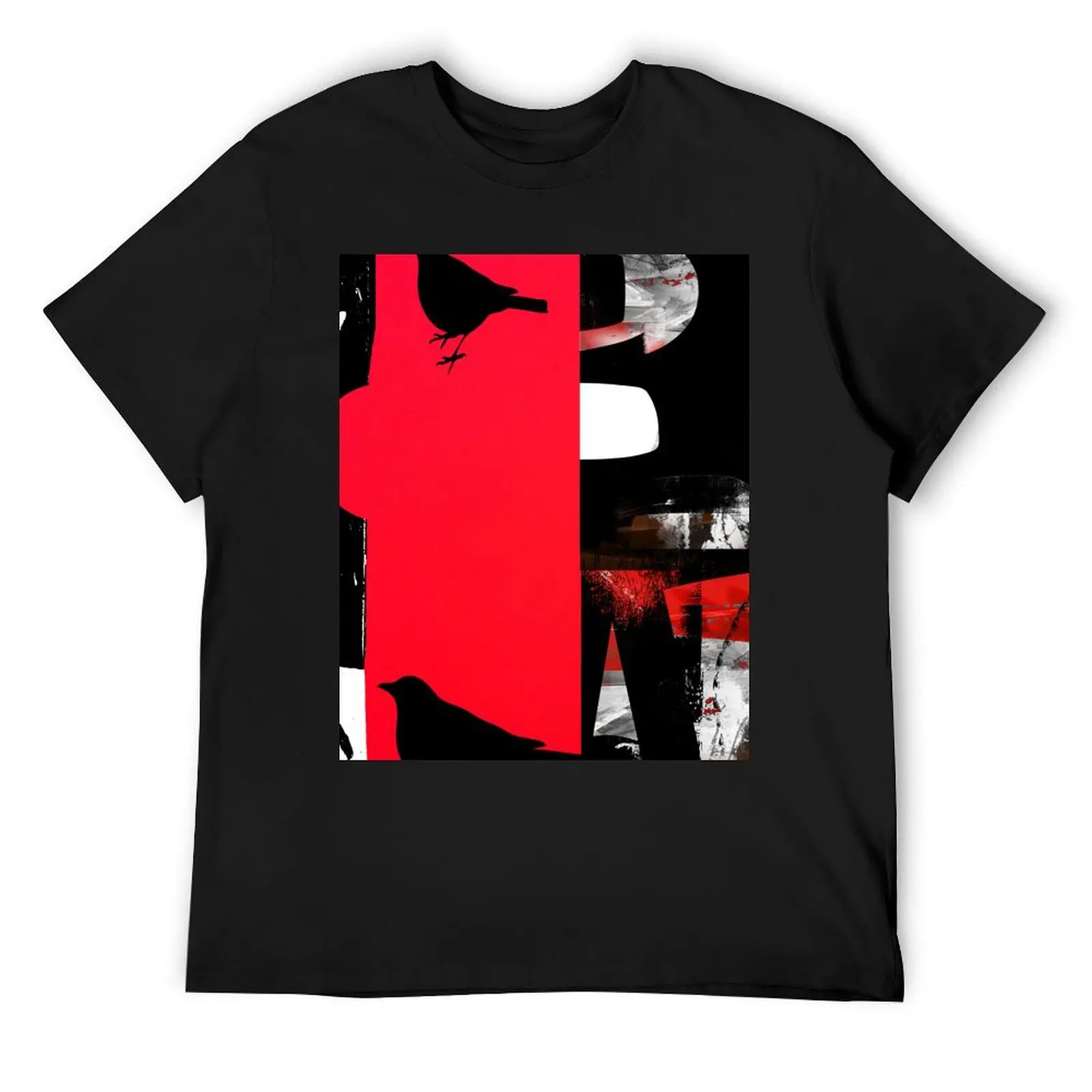 

birds and the shade T-Shirt vintage oversized graphic tee anime clothes T-shirt men