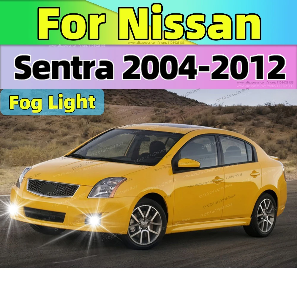 LED Fog Lamp Car Fog Light Front Bulb 20000LM Ultra Bright Plug and Play For Nissan Sentra 2004-2012 2007 2008 2009 2010 2011