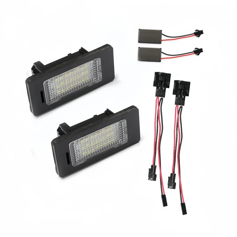 Car LED Number License Plate Lights Accessories FOR VOLKSWAGEN GOLF JETTA TOURAN PASSAT TIGUAN AUDI A1 A3 A6 A7 Q5 Q3 Q7 TT
