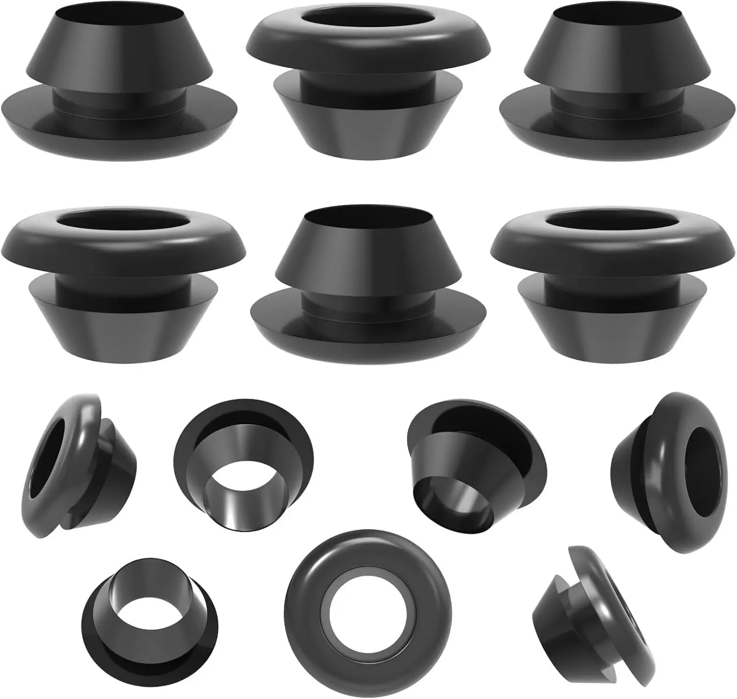70Pcs Rubber Grommet Kit Cable Wire Hole Grommets for Automotive Wiring Electrical Panels Dust Proof Moisture Resistant