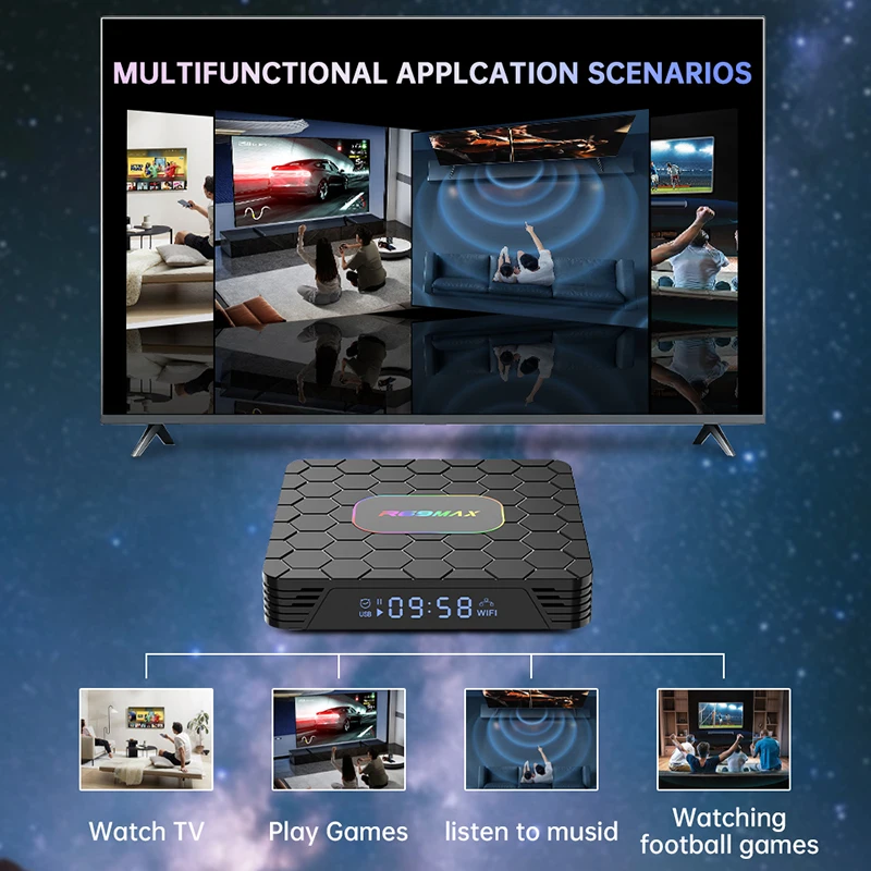 R69 Max Tv Box Android 14 Rockchip RK3528 يدعم 8K HD بلوتوث 5.0 Wifi6 يدعم Google Voice Input Media Player Set Top Box