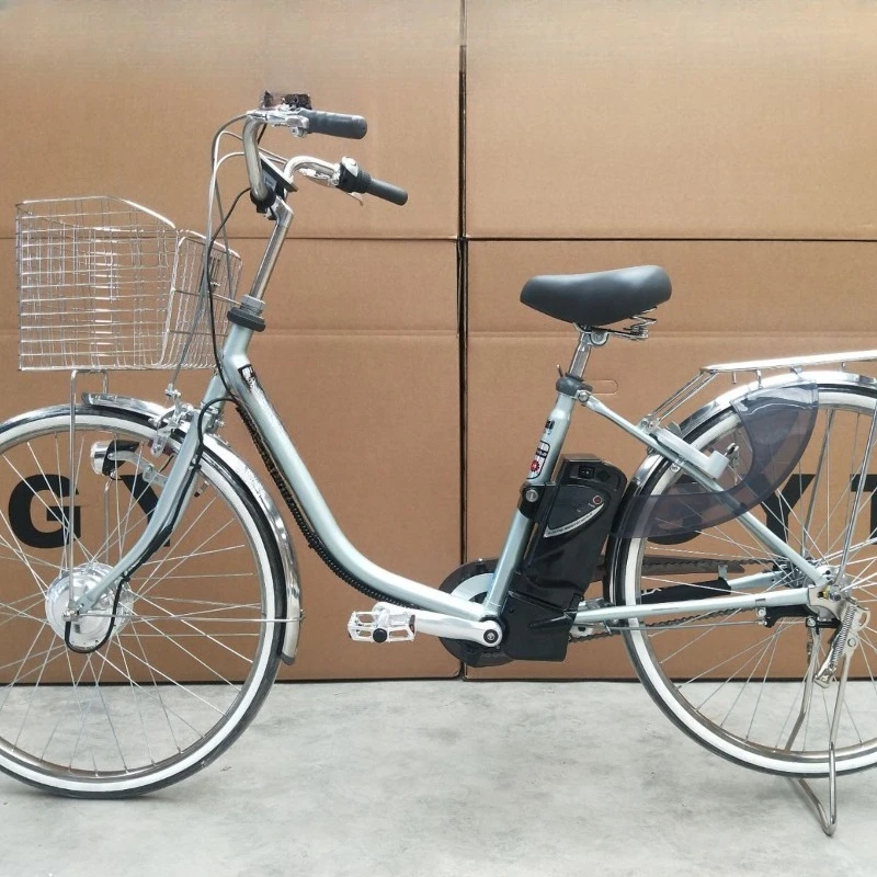 26-inch electric assist bicycle with three-speed induction light unisex light cycling bicycle