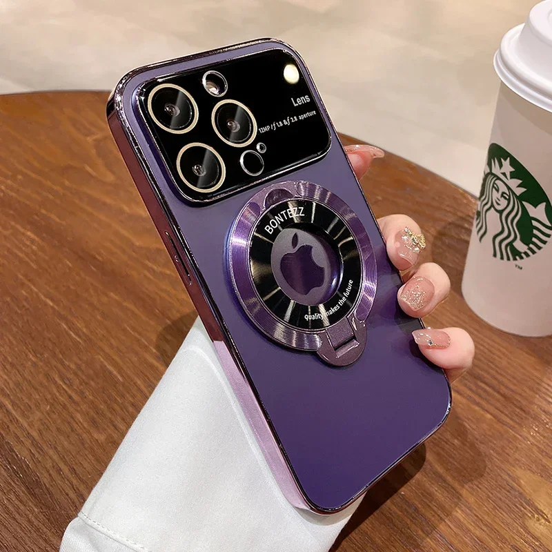 

Оригинальный матовый чехол AG Magsafe для iPhone 15, 13, 12, 14 Pro Max, 15 Plus, жесткий акриловый противоударный чехол-подставка, Магнитный чехол