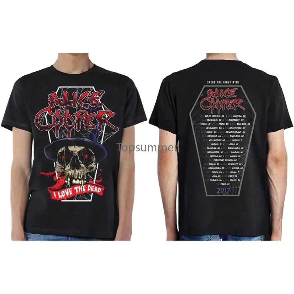 Alice Cooper Unisex Tee Love The Dead (Dec 2017) (Ex Tourback Print)