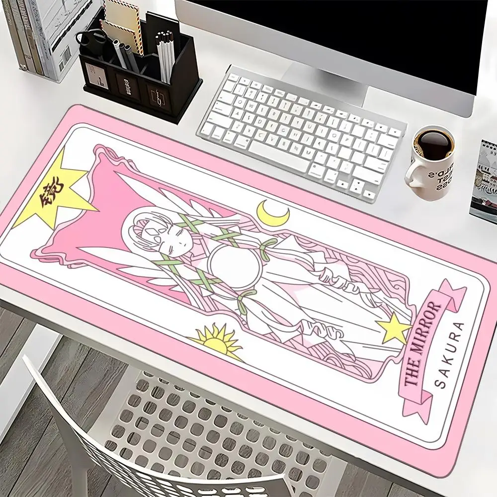 Cardcaptor Sakura Magic Circle Mouse Pad cartoon Gamer Large Cute Keyboard Personality Pink 700x300mm Anime Carpet Laptop