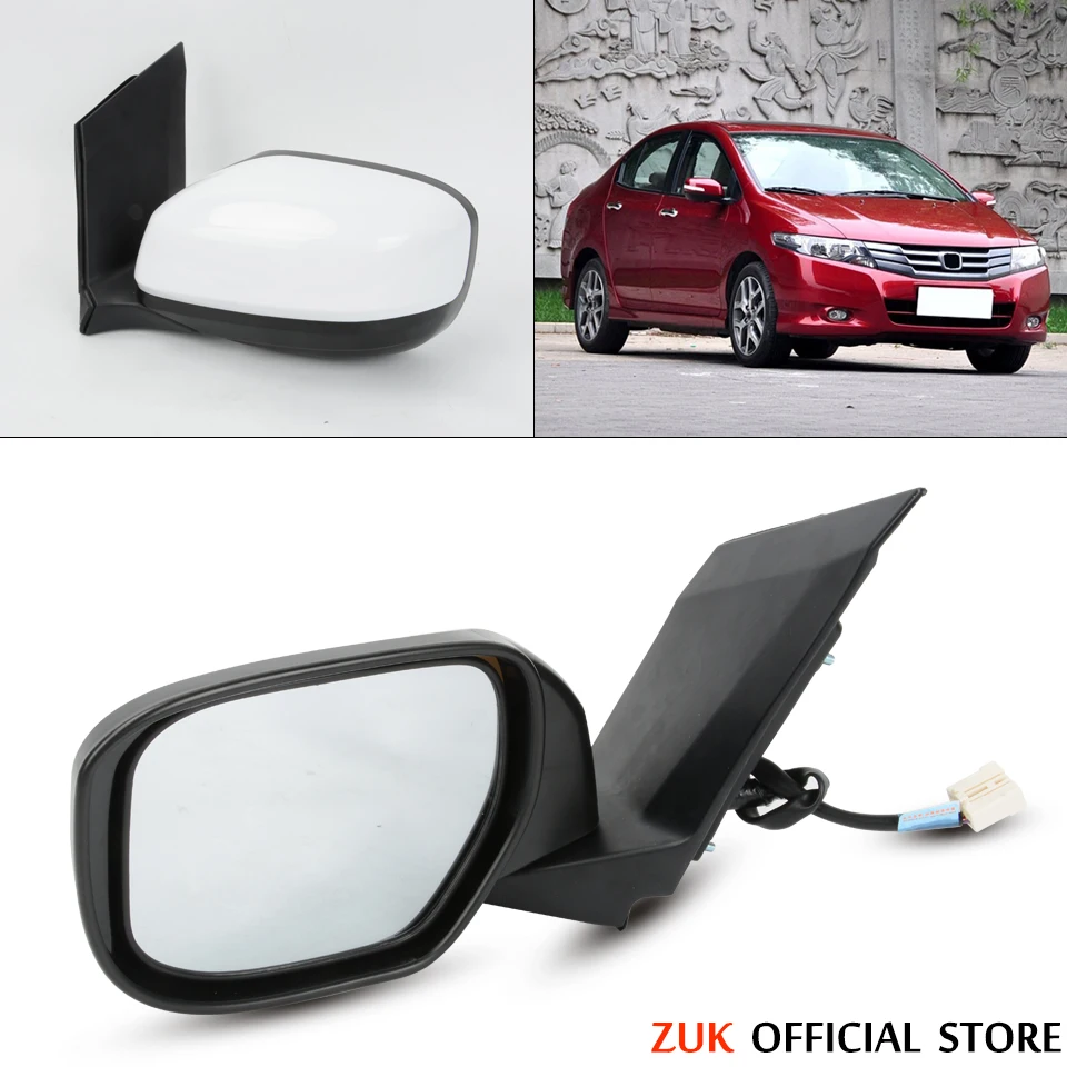 Zewnętrzne lusterko wsteczne ZUK do HONDA CITY GM2 GM3 2009 2010 2011 2012 2013 2014 3-PINS bez światła LED