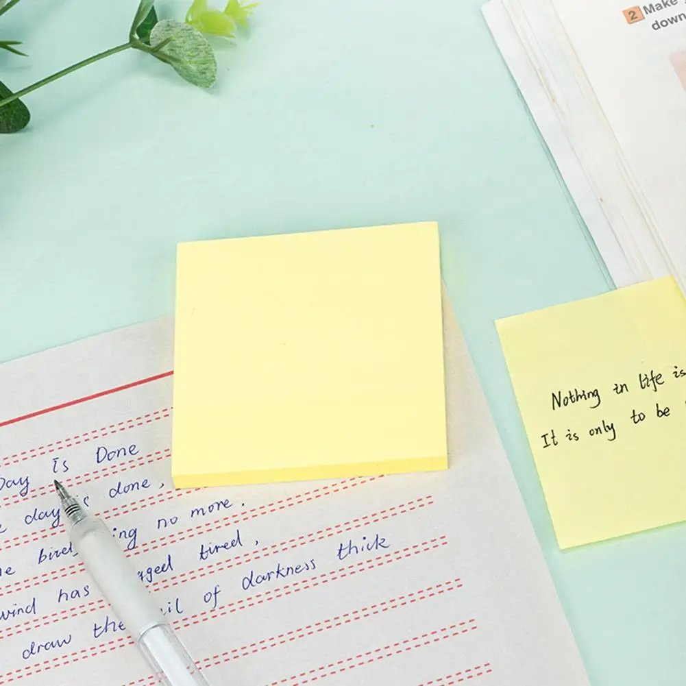 Durable 100 Sheets Convenient Wood Pulp Manufacturing Sticky Notepads Smooth Writing for Work