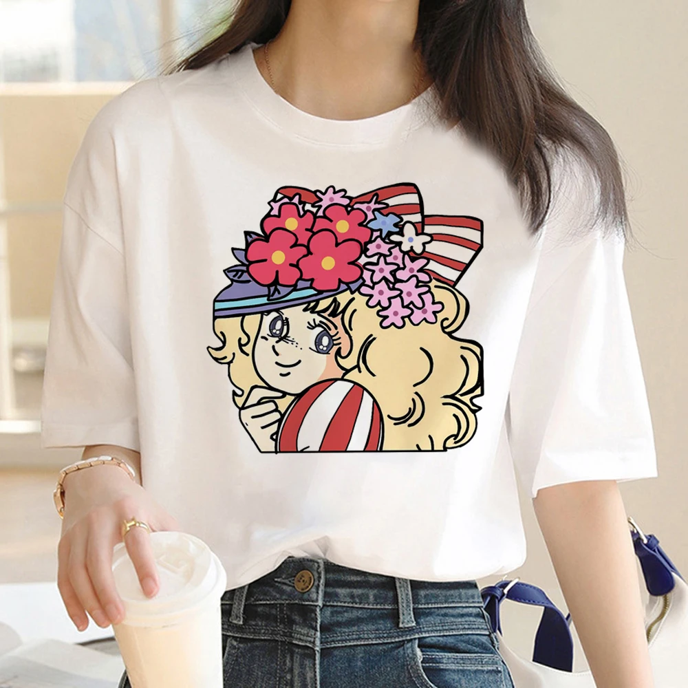 Candy Candy Anime t shirt women Y2K t shirt female y2k designer clothes