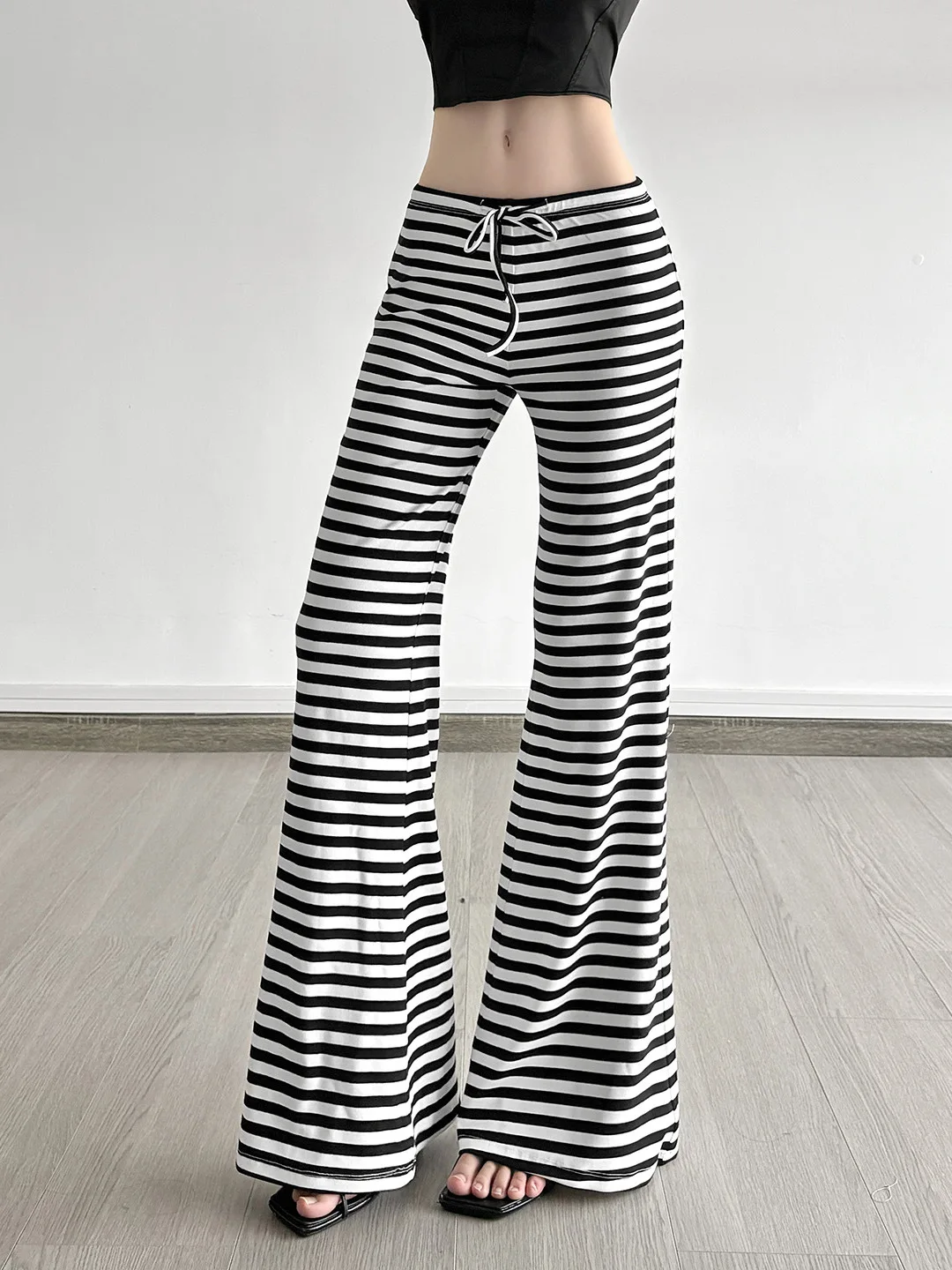 Calças cridas tradas casuais fenas, estilo esportivo, para usar em casa, com pernas largas, confortáveis e soltas p...