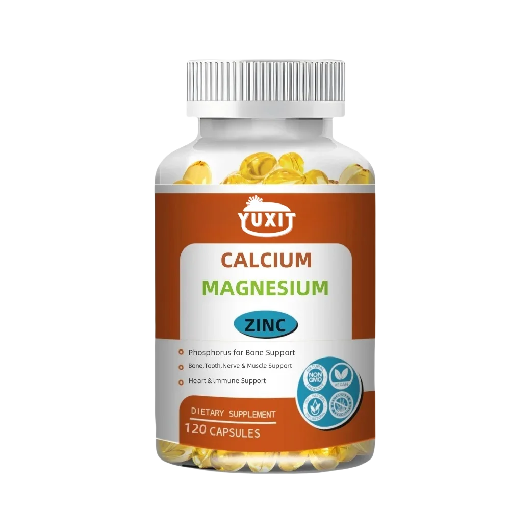 3-IN-1 Calcium Magnesium&Zinc Capsule Vitamin D3 Bones&Teeth Daily Easily Absorbed Minerals Supplement Dietary Fitness