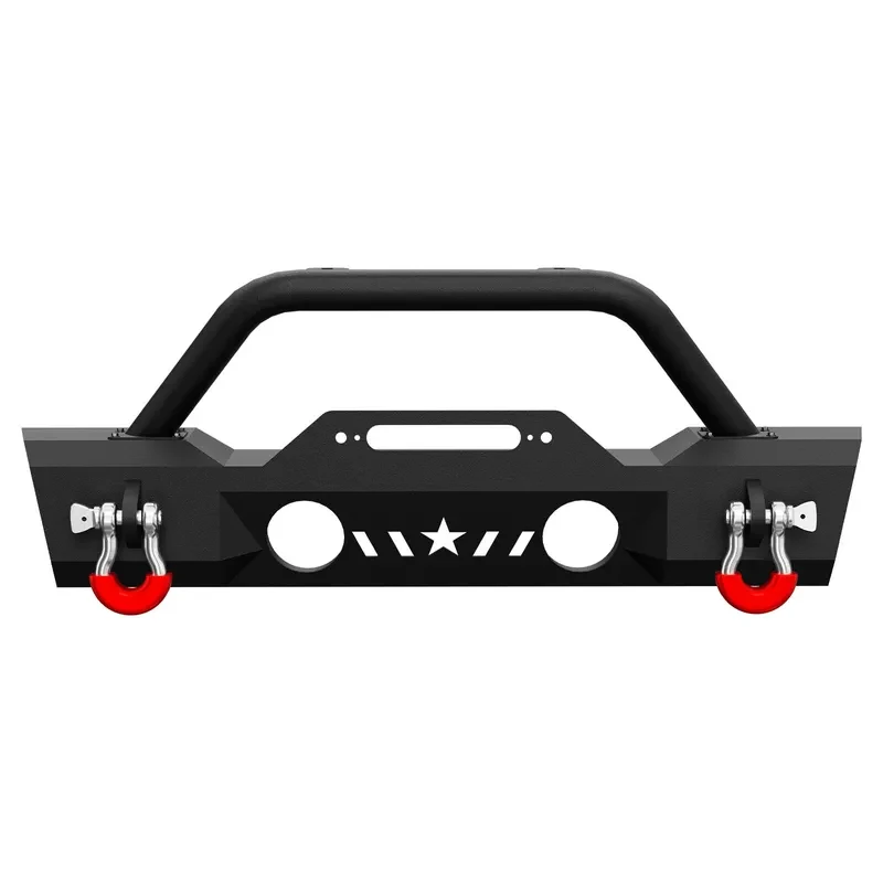 Hot Selling Stubby Front Bumper with Winch Plate & 2 D-rings, Offroad Vehicle Exterior Protective Accessories