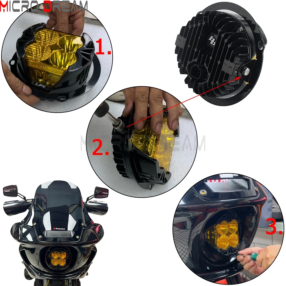 For Harley Softail M8 Low Rider ST 117 FXLRST FXRST 2022-2026 Moto Headlamp Bracket LP4 Lighting Bracket System Headlight Mounts