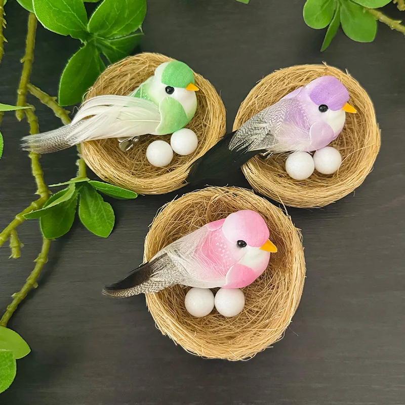 Bird balcony decoration garden courtyard bird's nest small ornament wall creative branch decoration dry branch decoration