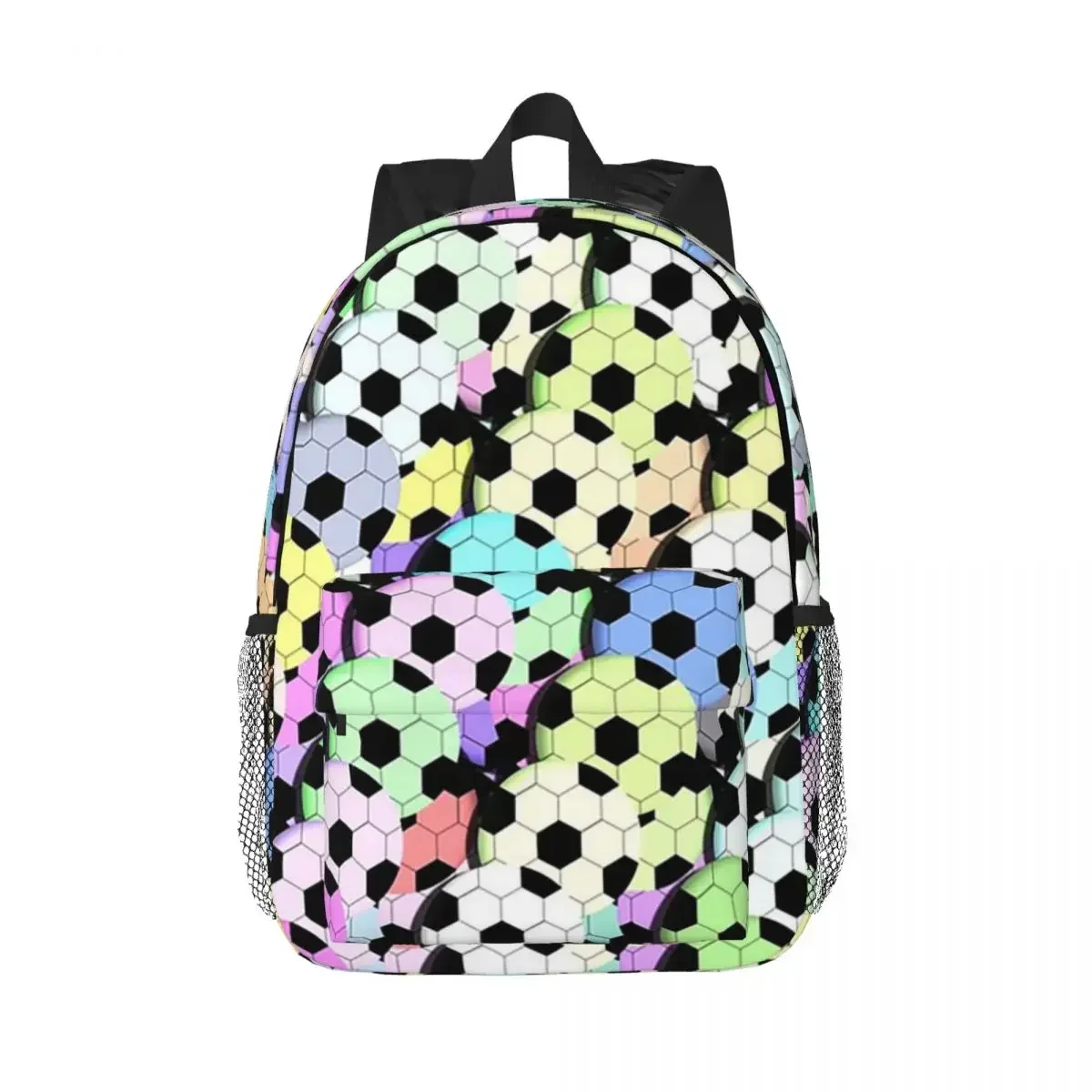 Cool Football Soccer Balls Colorful Pattern Backpacks Teenager Bookbag Casual Students School Bags Travel Rucksack Shoulder Bag