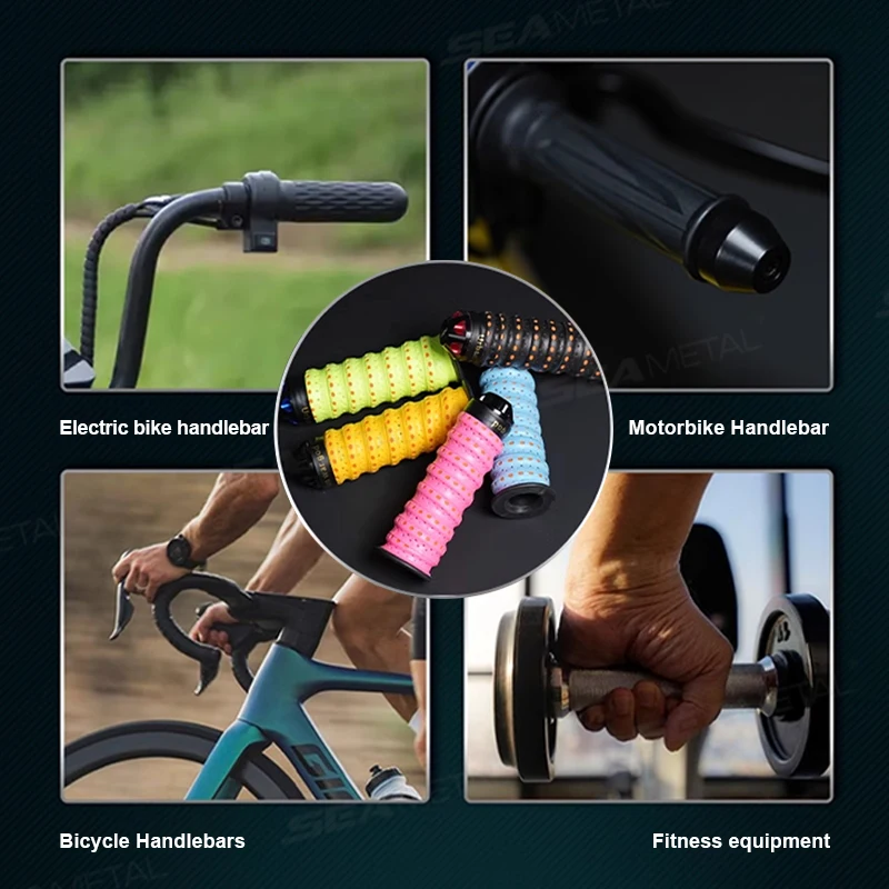SEAMETAL Motorcycle Handlebar Tape Road Bike Bar Tape Breathable Anti Scratch Tape Anti-Vibration Tape Durable Protection Straps