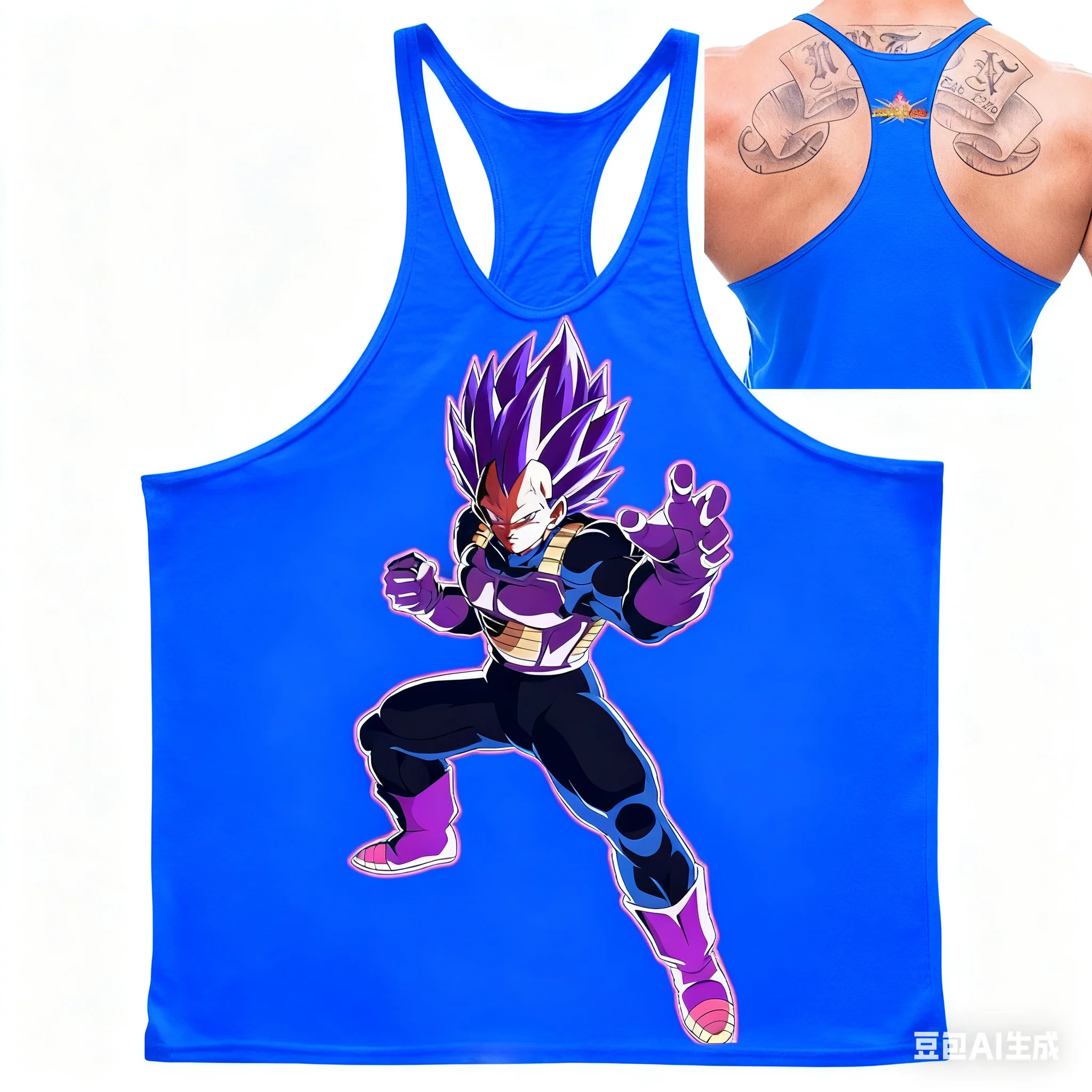 Popular Anime Dragon Ball Wukong Element Pattern Printing 2025Summer New Hot Selling Men's Gym Sports Cotton Sleeveless Tank Top