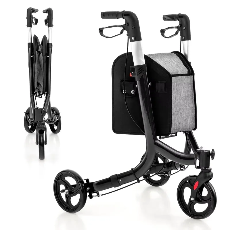 Folding walking aid, walking assistance device, rehabilitation equipment, outdoor
