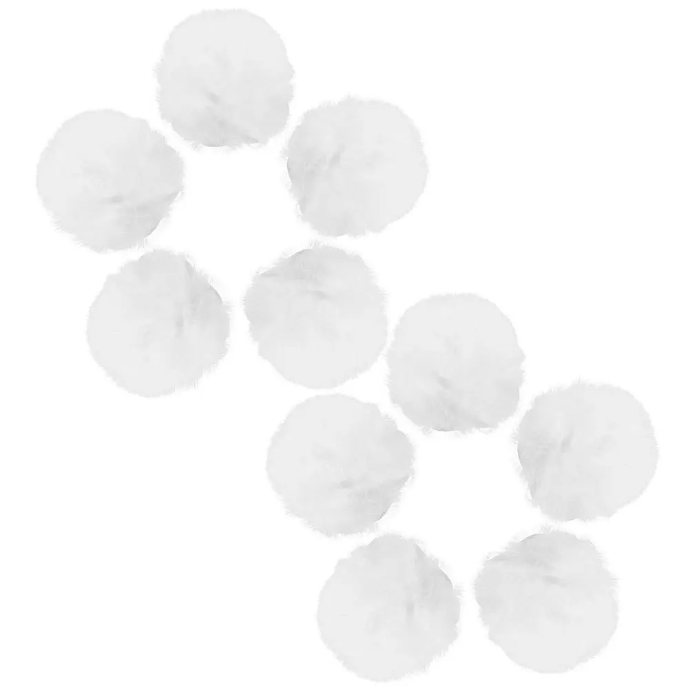 12 قطعة عيد الميلاد بوم بومس الأبيض الكرة كليب القبعات إكسسوارات أحذية DIY بها بنفسك المشاريع الحرفية قبعة بوم بومس فو الأبيض