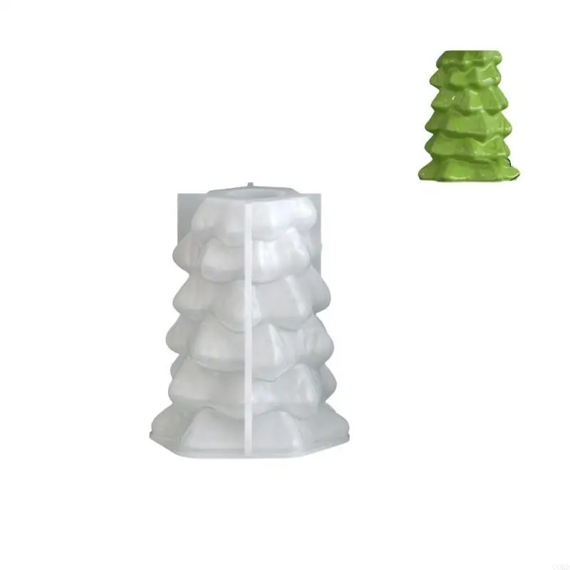CORD Elastic Christmas Tree Stand Silicone Mold For Epoxy Resin Plaster Concrete DIY Decorations
