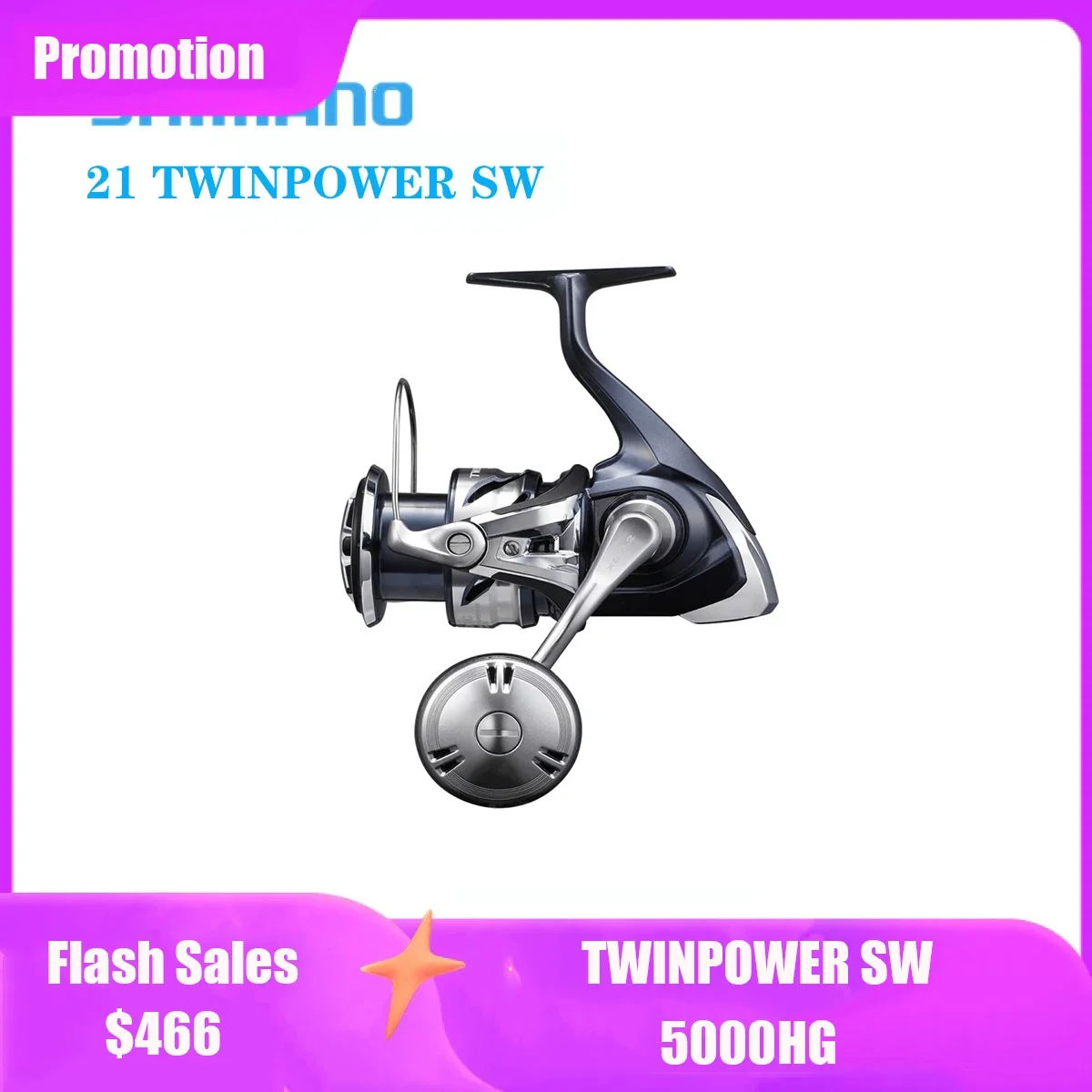 

2021 NEW Original SHIMANO TWINPOWER SW Spinning Fishing Reels 5000HG Saltwater Fishing Wheel Made in Japan