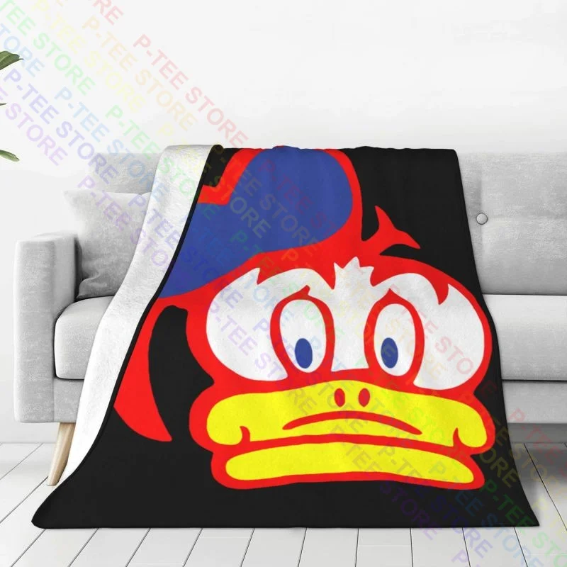 Barry Sheene Inspired Duck Helmet Logo Blanket Velvet For Bed Lightweight Couch Blanket Sofa Decorative