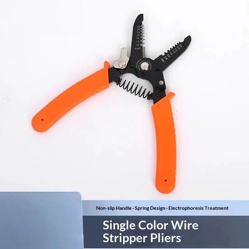 Labor-Saving Wire Stripper Plier Sharp Cable Cutting Stripper Non-Slip Handle for Electrician On-site Repair Work