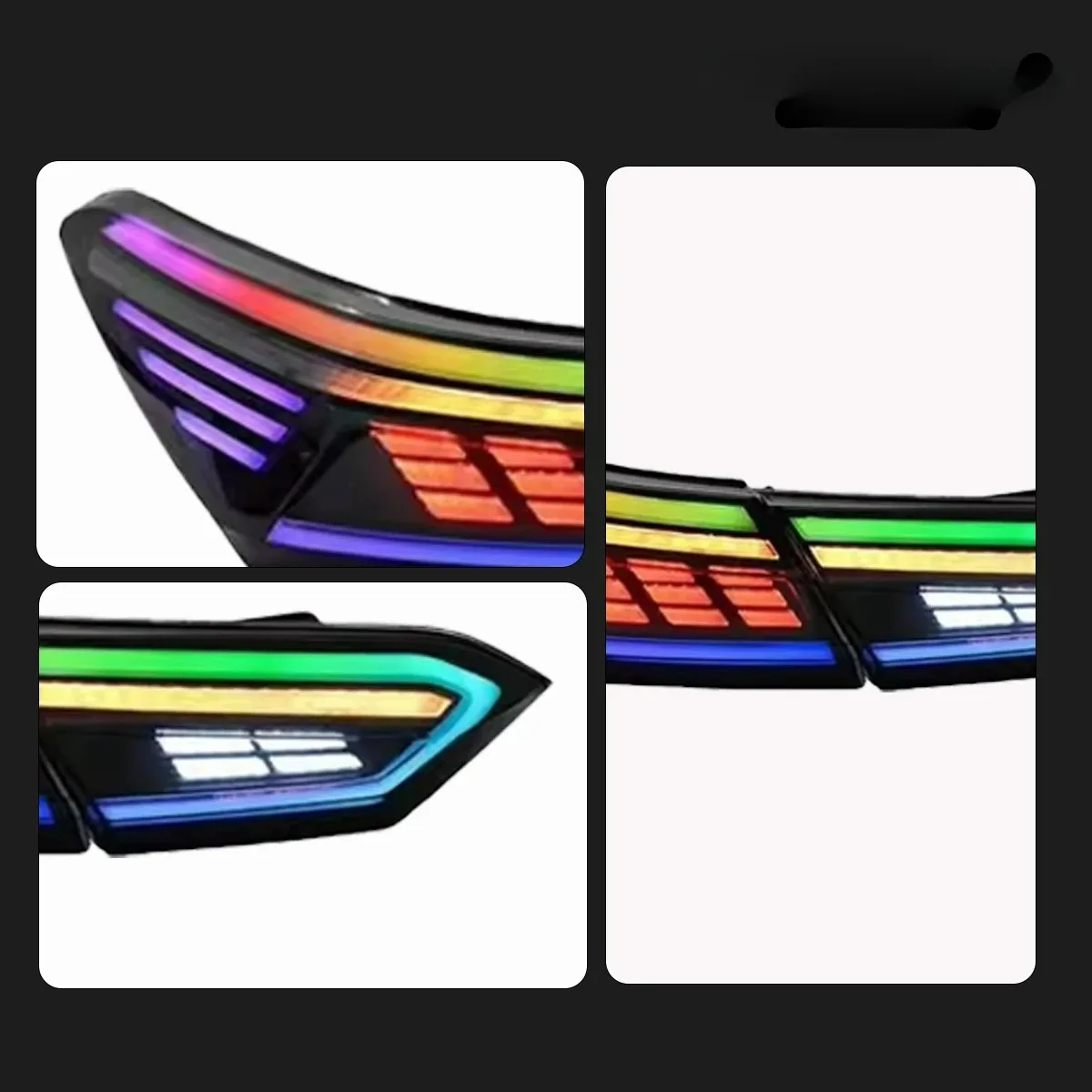 ไฟท้ายรถยนต์สำหรับโตโยต้า แคมรี่ ไฟท้าย RGB ปี 2018-2021 ไฟ DRL แบบ LED เต็มรูปแบบ ไฟเบรก อะไหล่รถยนต์