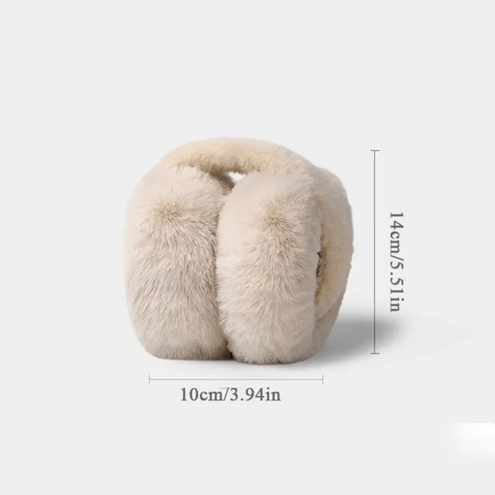 2024 dobrável de pelúcia earmuffs feminino inverno quente earflaps moda cor sólida orelha mais quente inverno headwear pele do falso capa de orelha unisex