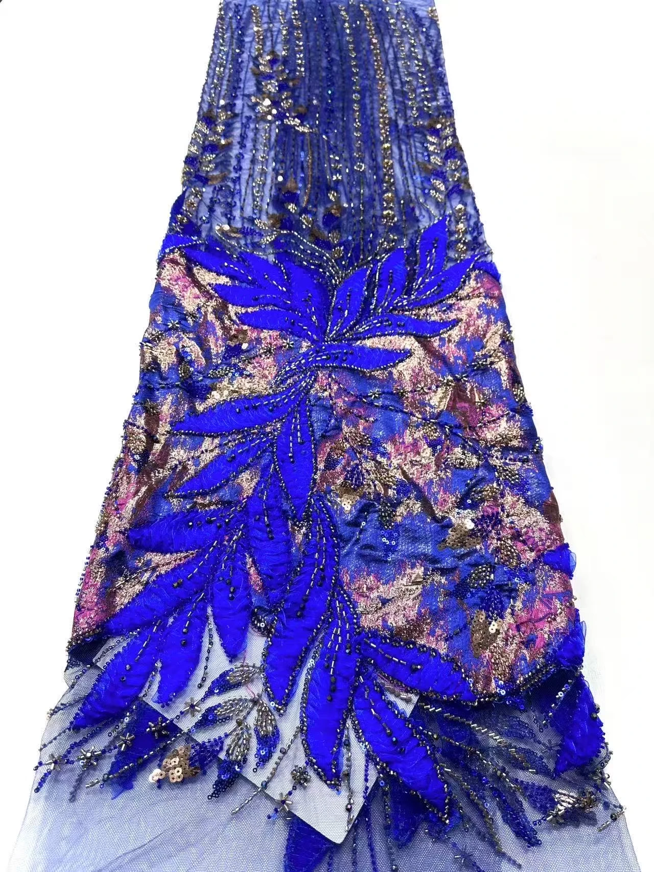 Luxury African Sequin Beaded Lace Fabric 2026 Premium Quality Green French-Nigerian Embroidered Lace Fabric Party Gown SZ1950